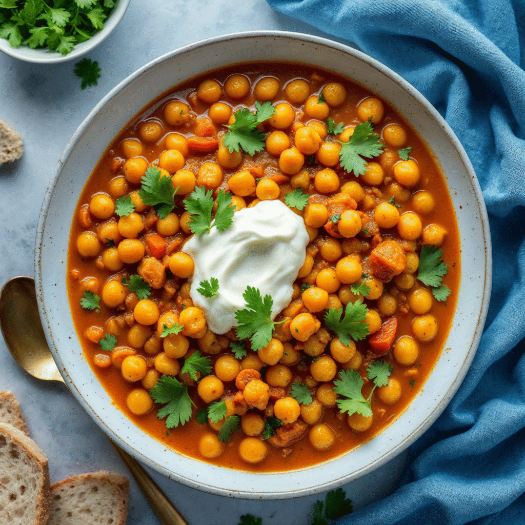 Vegan diet recipes for weight loss featuring high-fiber chickpea curry