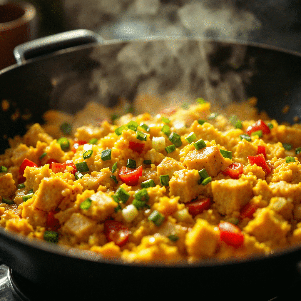 High Protein Vegan Recipes for Weight Loss: The Ultimate 4-Part Guide 1 Cooking a high protein vegan tofu scramble