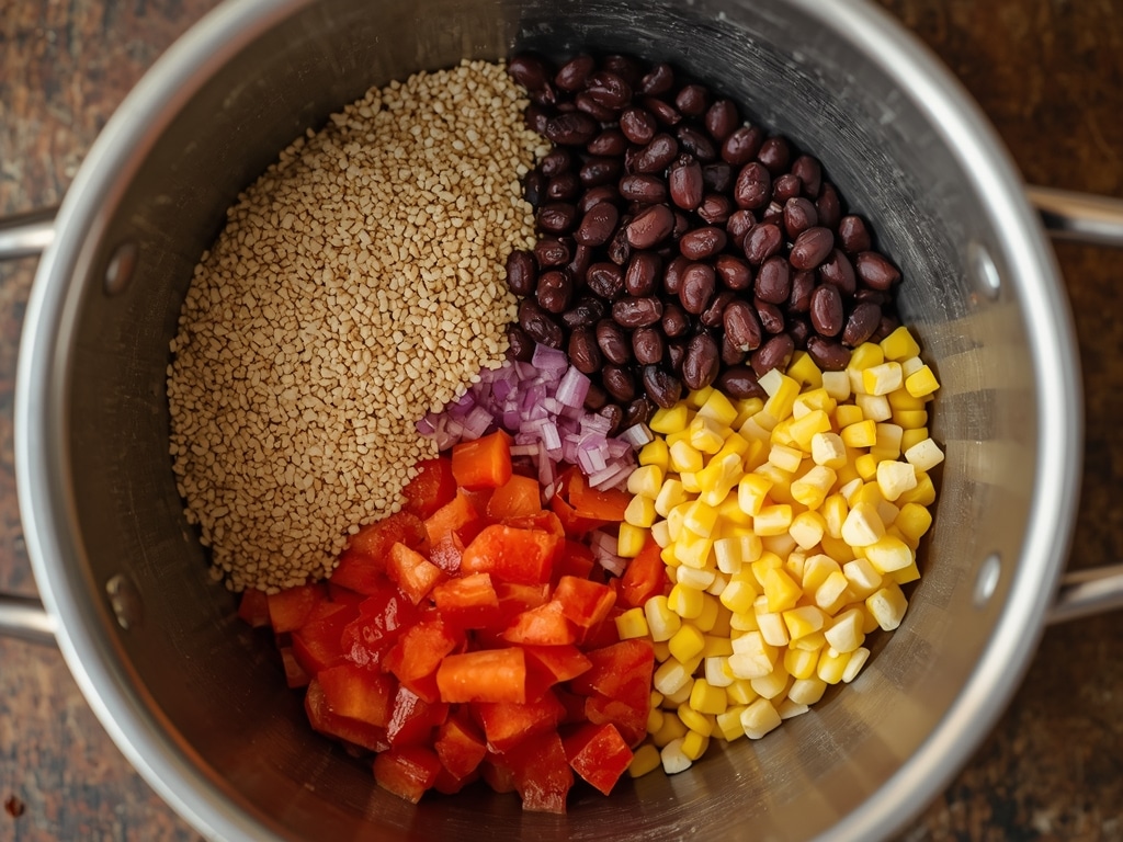 high protein vegan dinner - Process or ingredients