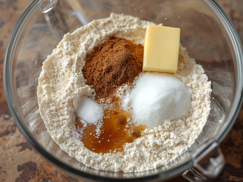 caramel vegan cookie skillet - Process or ingredients