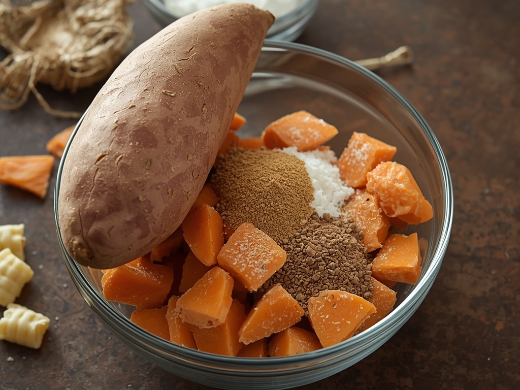 paleo sweet potato gnocchi - Process or ingredients
