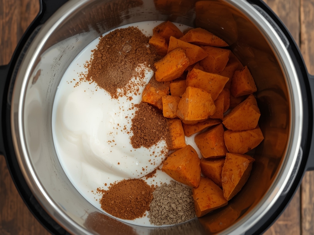 Delicious Sweet Potato Breakfast Bowl - Process or ingredients