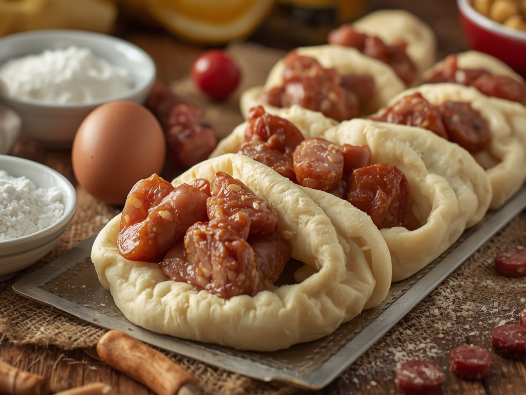 Holiday Pigs in a Blanket: Festive Christmas Appetizers Recipe 🎄🐷 - Process or ingredients