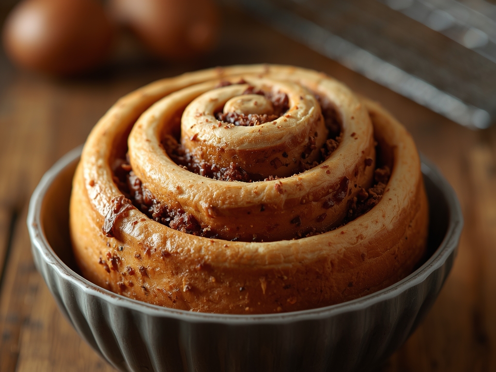 Giant Vegan Cinnamon Roll: The ULTIMATE Easy Recipe 1 giant vegan cinnamon roll - Detail or variation