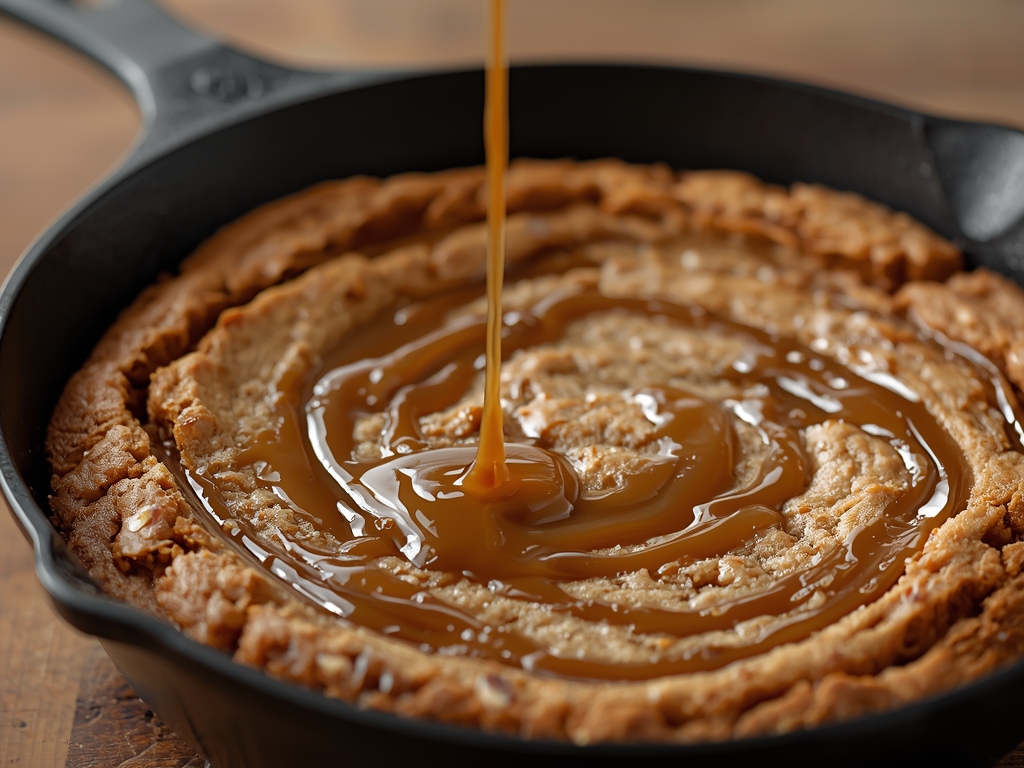 caramel vegan cookie skillet - Detail or variation