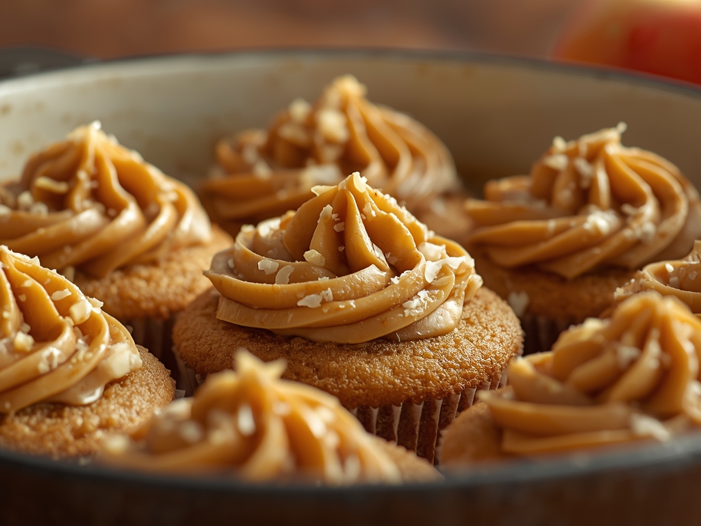 Salted Caramel Vegan Apple Cider Cupcakes: The ULTIMATE Fall Treat 1 salted caramel vegan apple cider cupcakes - Detail or variation