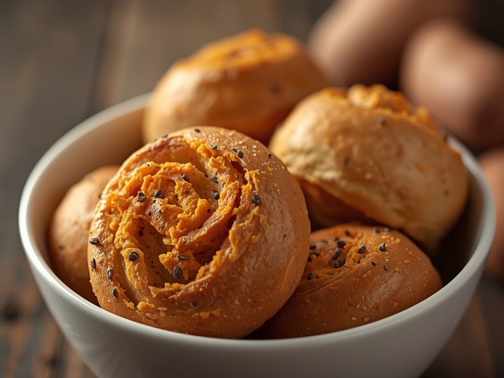 sweet potato parker house rolls - Detail or variation