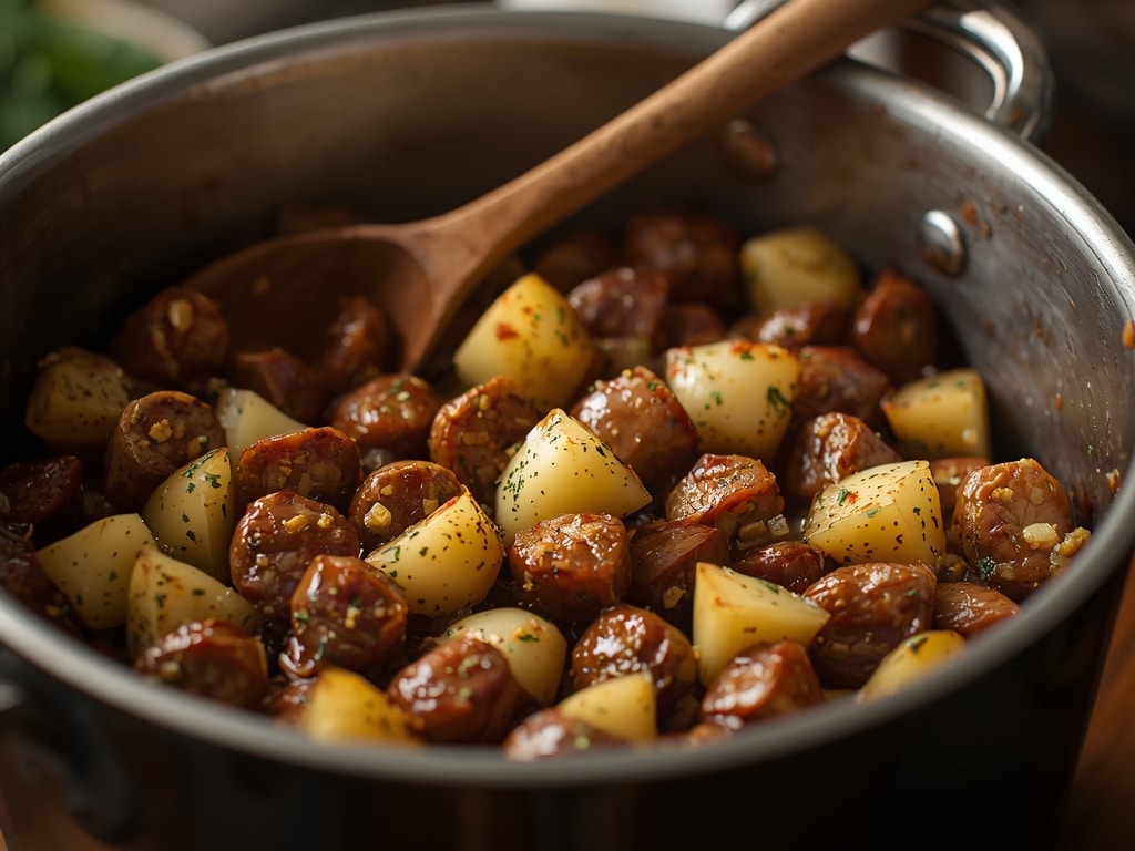 Sausage and Potato Meal Prep Breakfast Bowls - Detail or variation