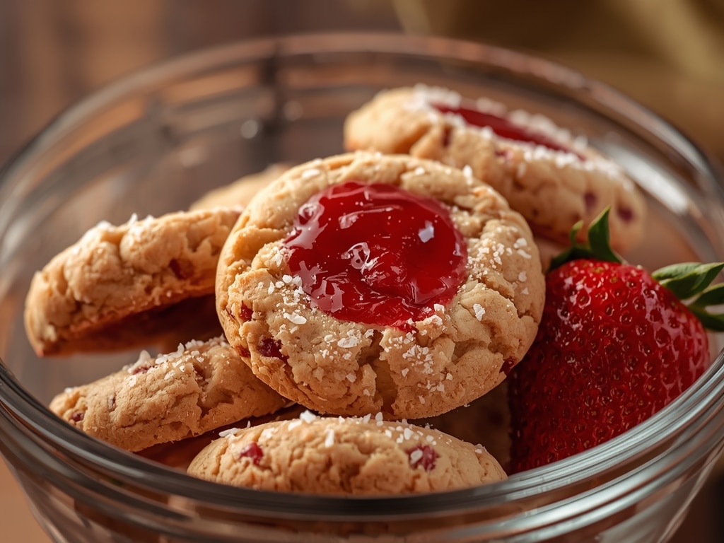 Strawberry Cheesecake Cookies Recipe with Homemade Jam - Detail or variation