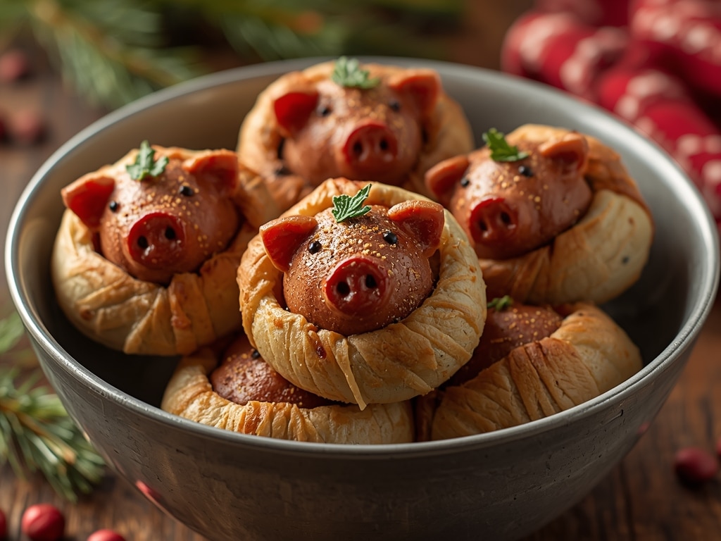 Holiday Pigs in a Blanket: Festive Christmas Appetizers Recipe 🎄🐷 - Detail or variation